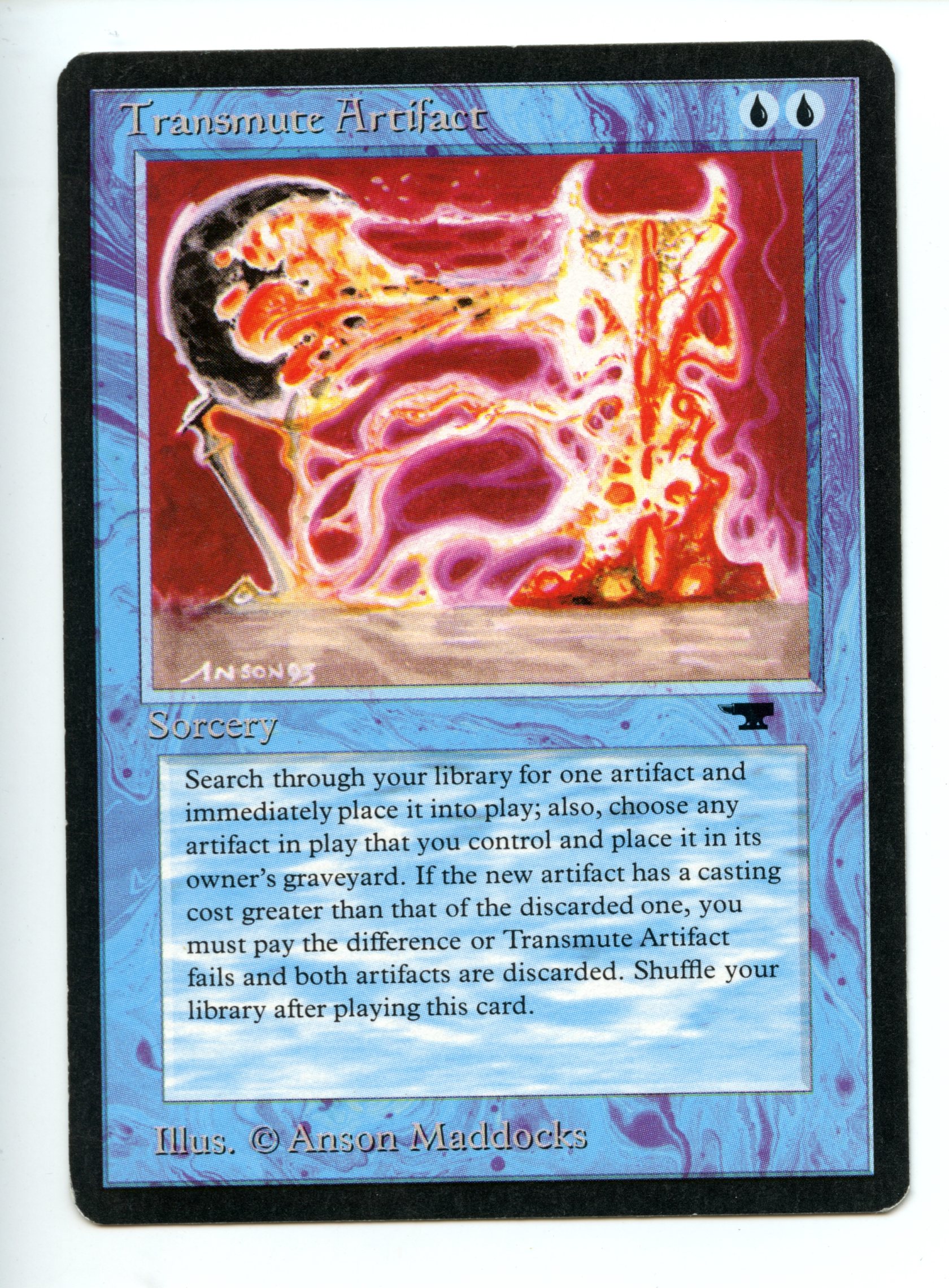 Magic the Gathering - Transmute Artifact  - Antiquities - Moderately Played