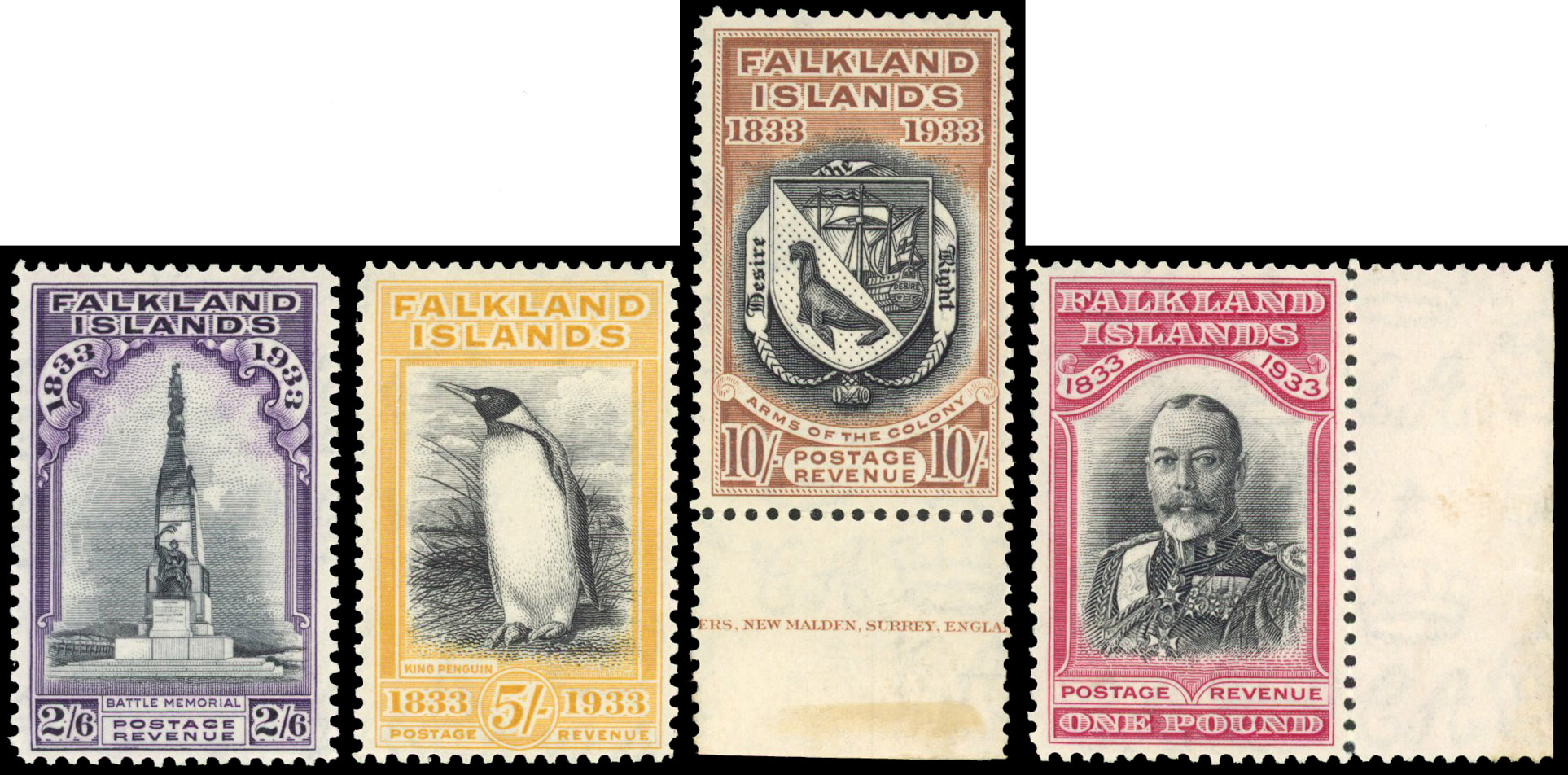 Falkland Islands 1933 Centenary set