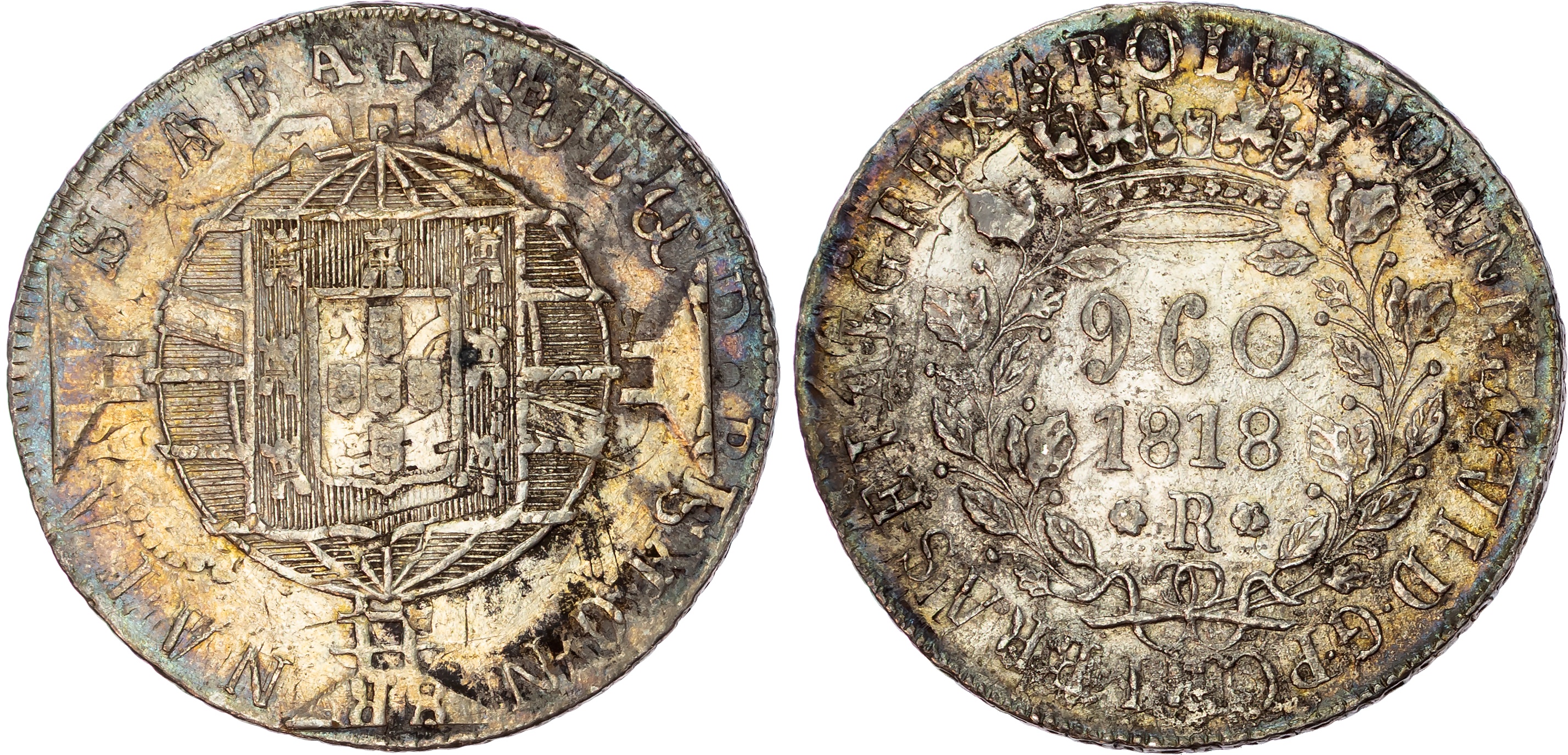Brazil, João VI (1818-1822), silver 960 Réis, 1818 R