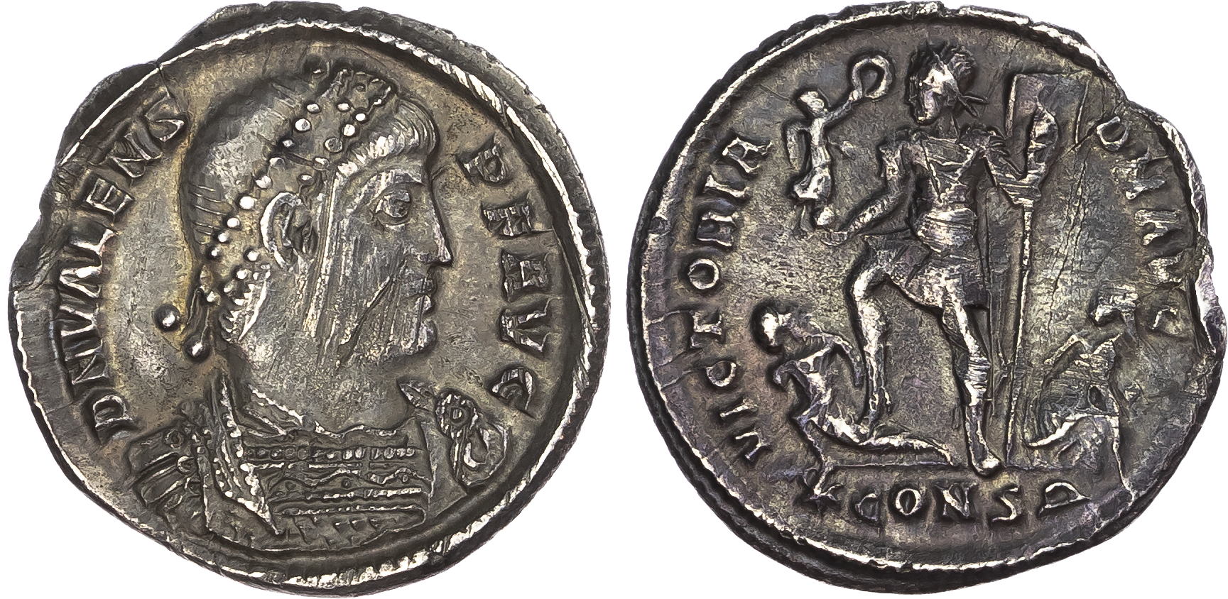 Valens (AD 364-378) AR Light Miliarense, Constantinople, AD 367-375, 4.16g.