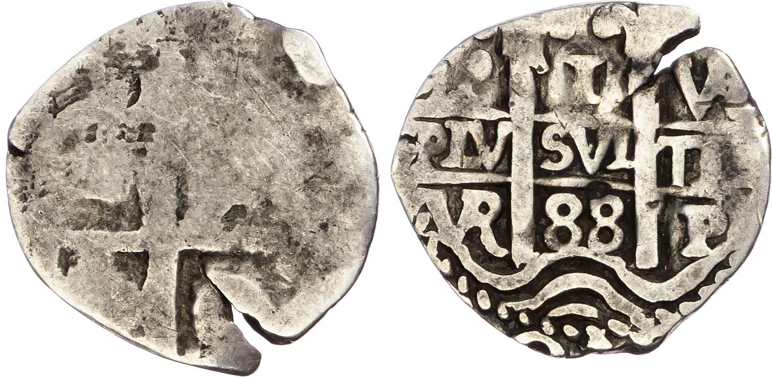 Bolivia, Charles II (1665-1700), silver Cob of 1 Real, 1688 VR