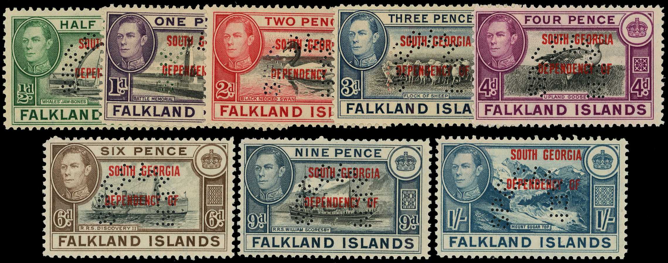South Georgia. 1944 set of eight...