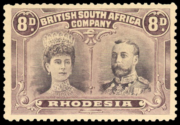 † 8d deep dull purple and deep dull purple perf 13½, RSC E mint