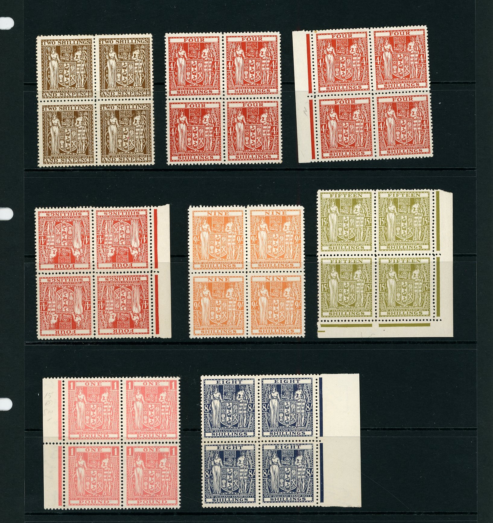 NZ SG F153, 193/203 blocks mint