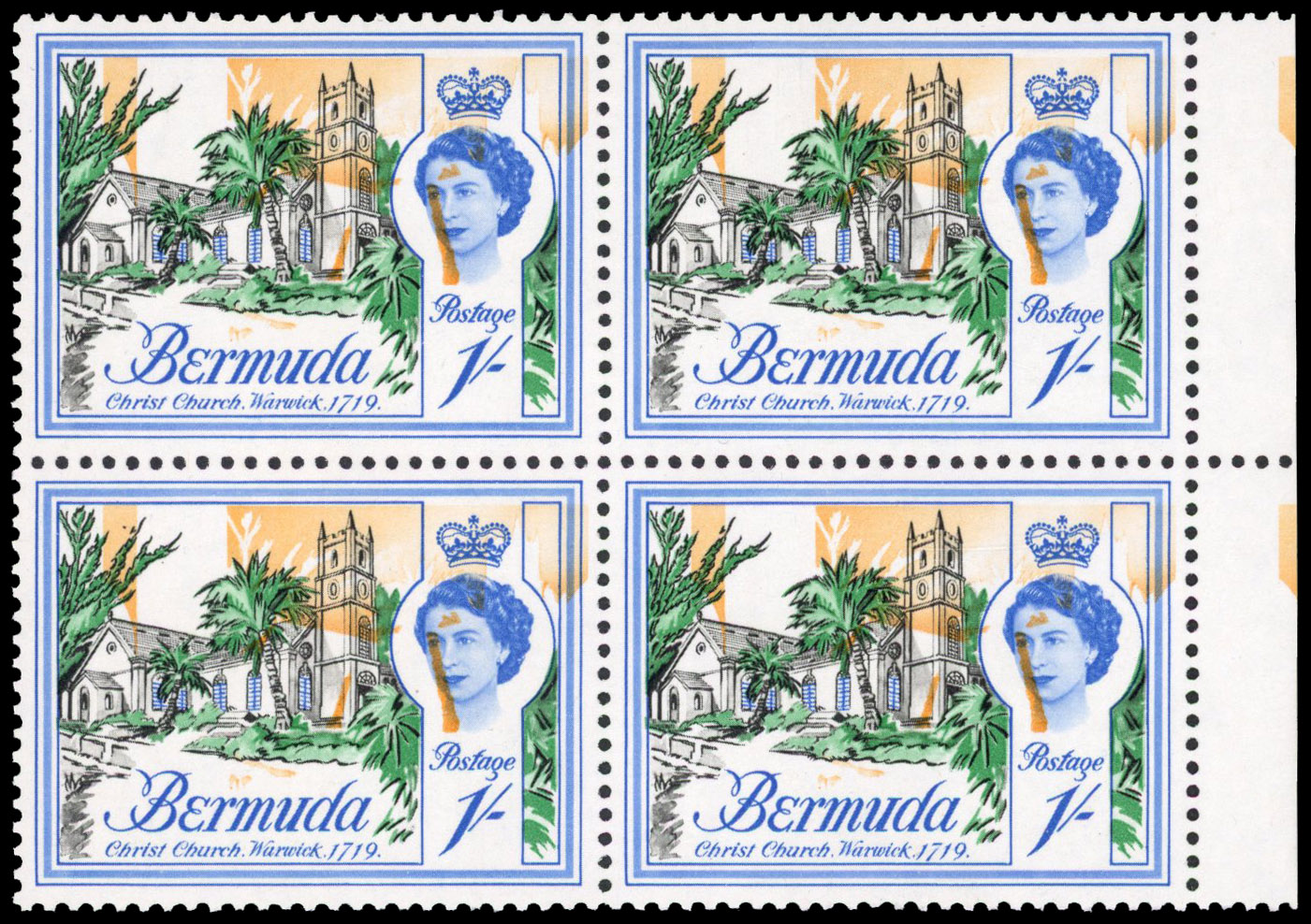 Bermuda SG 171 var colour shift block mint