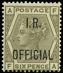 GB 1882 SGO4 Pl.18 Official U/M example (FA)