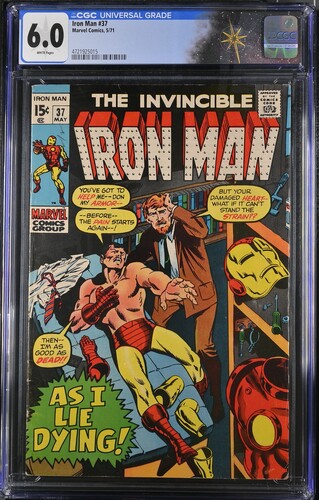 Iron Man #37 CGC 6.0 "In This Hour of Earthdoom!" (Marvel Comics, 1971) White pages