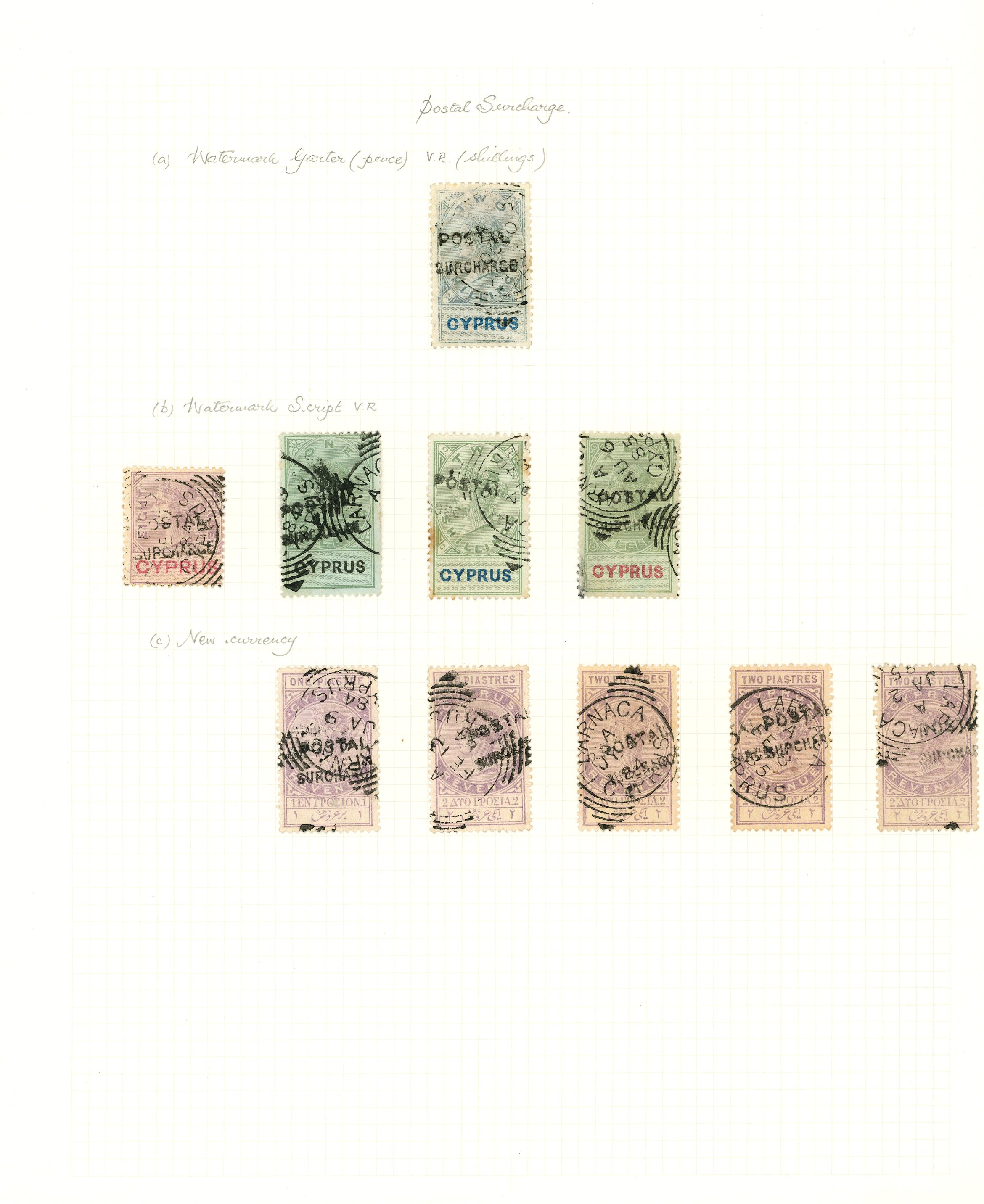 Small collection on 5 album pages comprising...