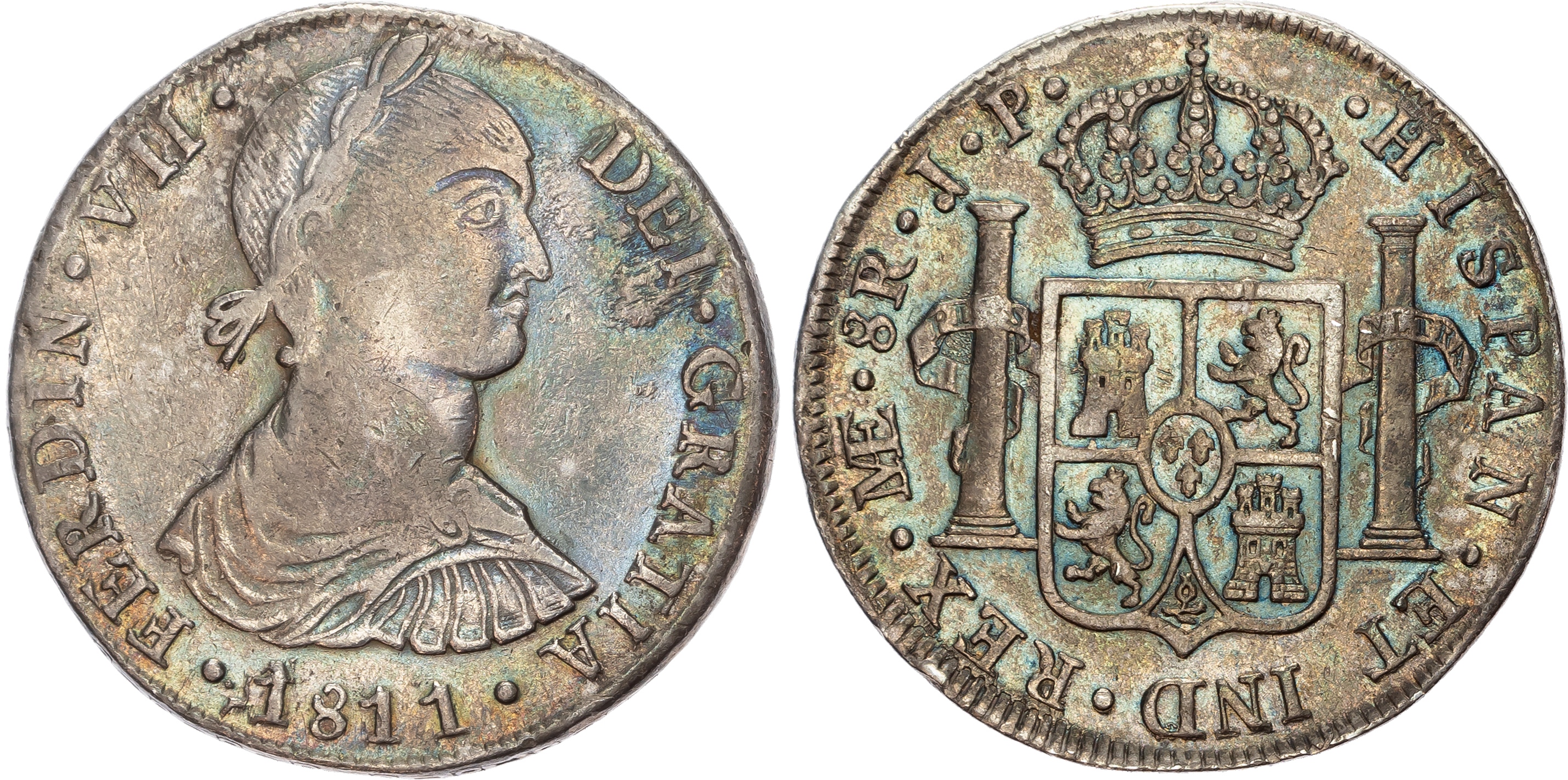 Peru, Ferdinand VII (1808-1822), silver 8 Reales, 1811 JP - imaginary bust type