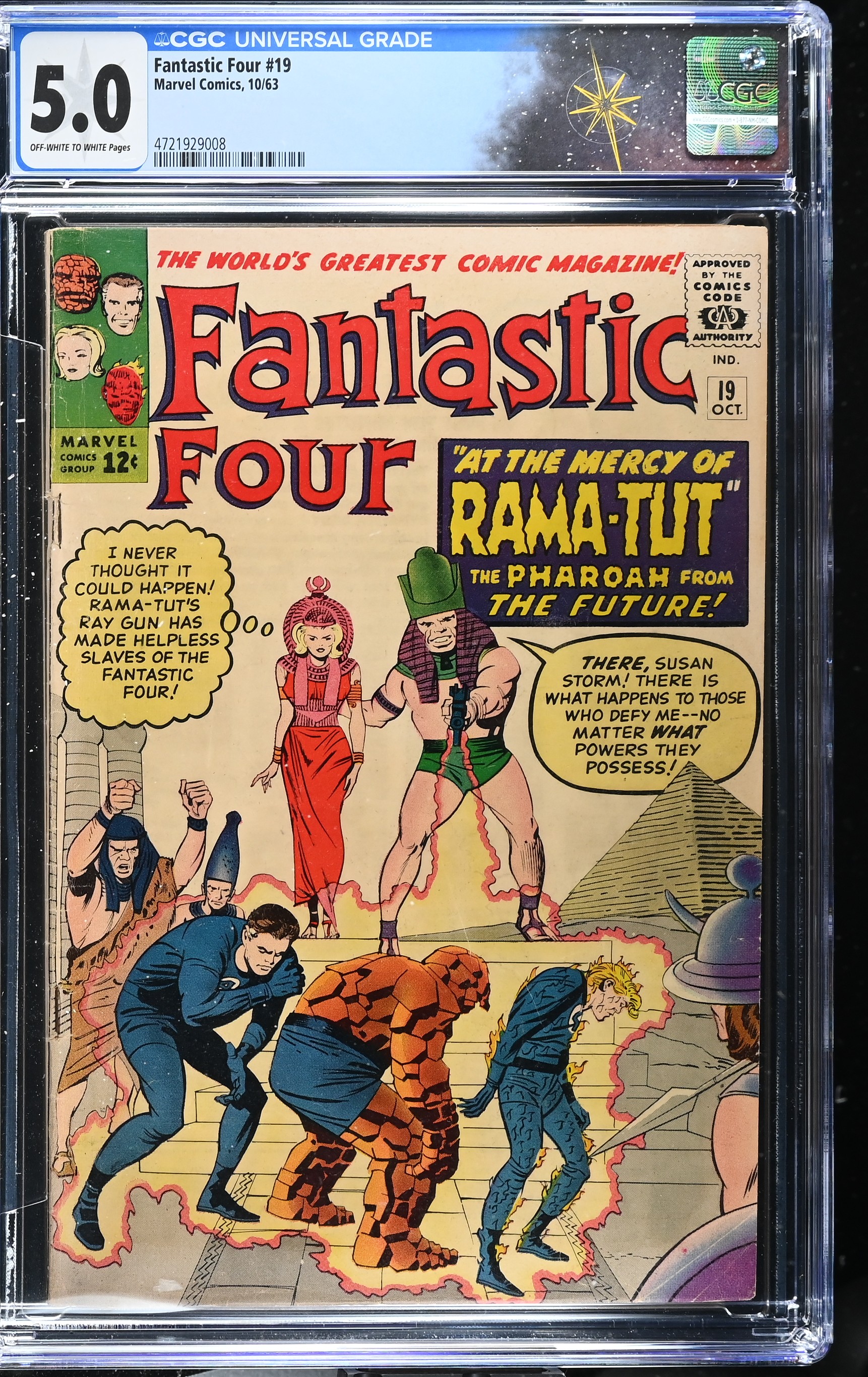 Fantastic Four #19 CGC 5.0 1st Appearance of Rama-Tut (Marvel Comics, 1963) Off-White to White Pages