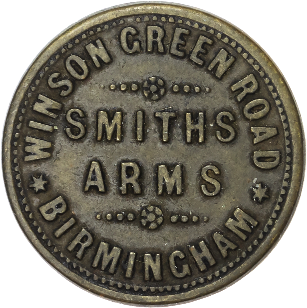 Lot of 7 coins - West Mids. Birmingham Ladywood, Grosvenor St. Nelson Inn, 3d., 25.5mm., C Kendrick, VF; Ladywood,...