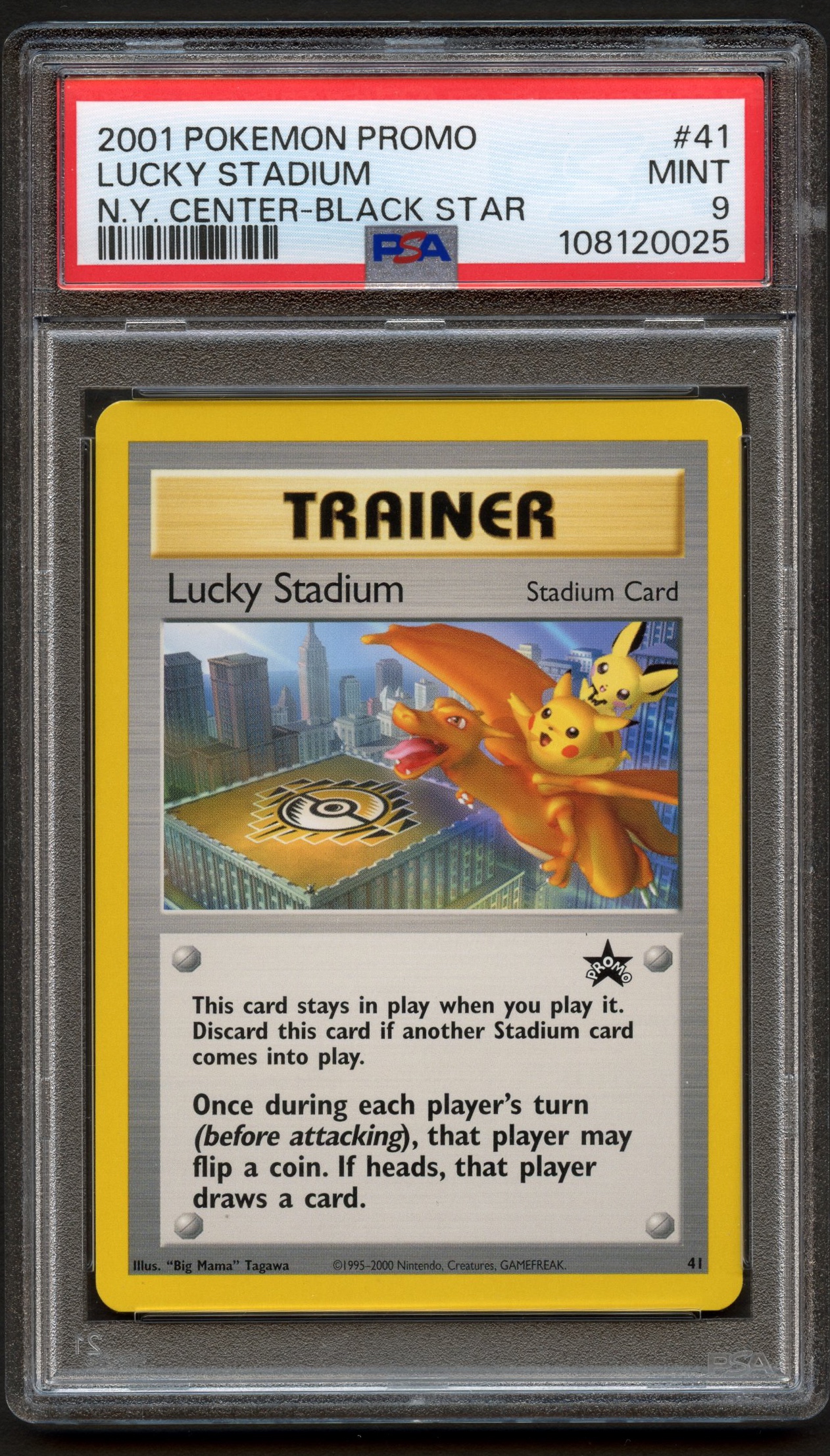 PSA 9 Lucky Stadium - Black Star Promo #41 - 2001