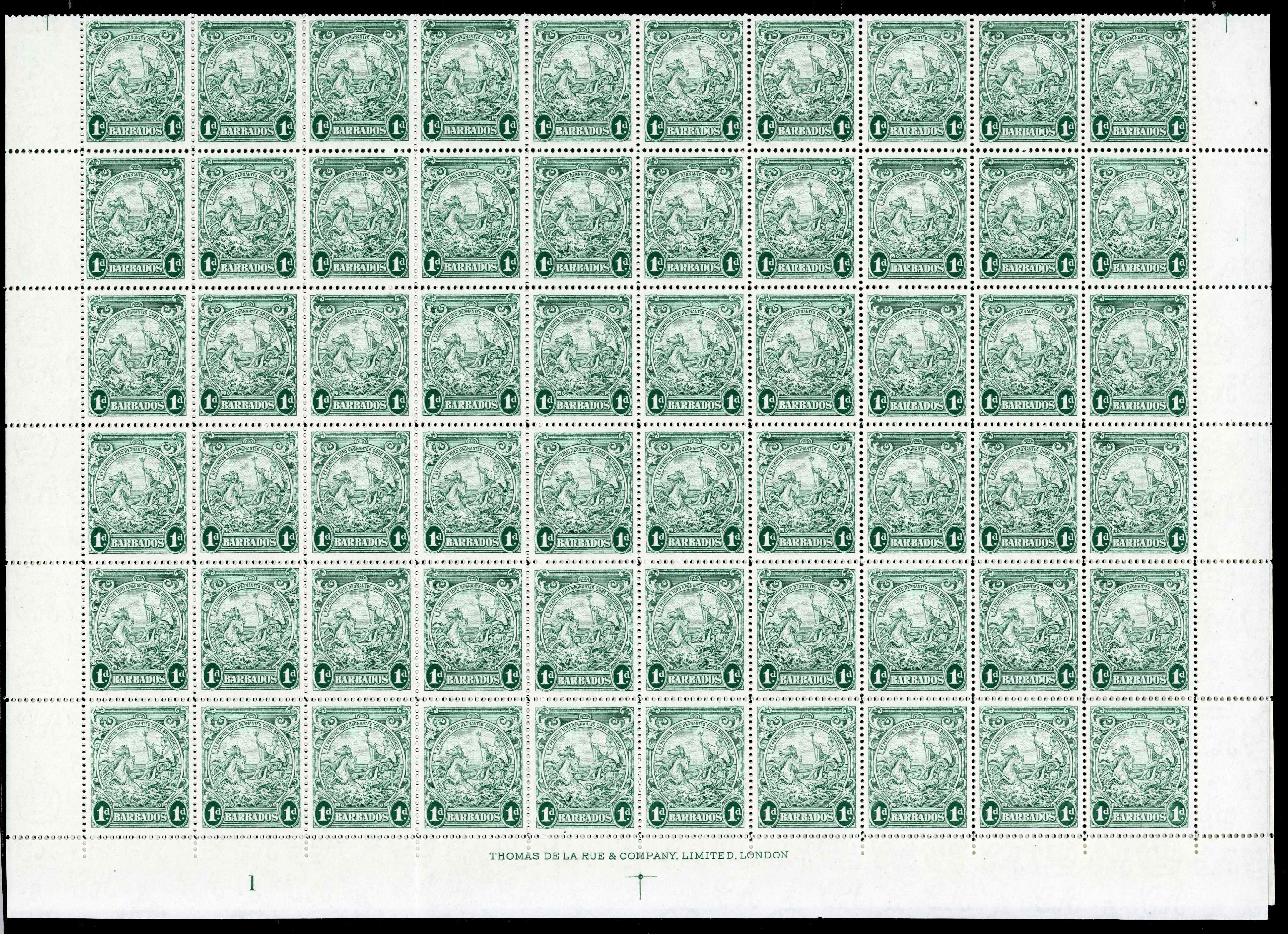 Barbados SG 249c sheet mint