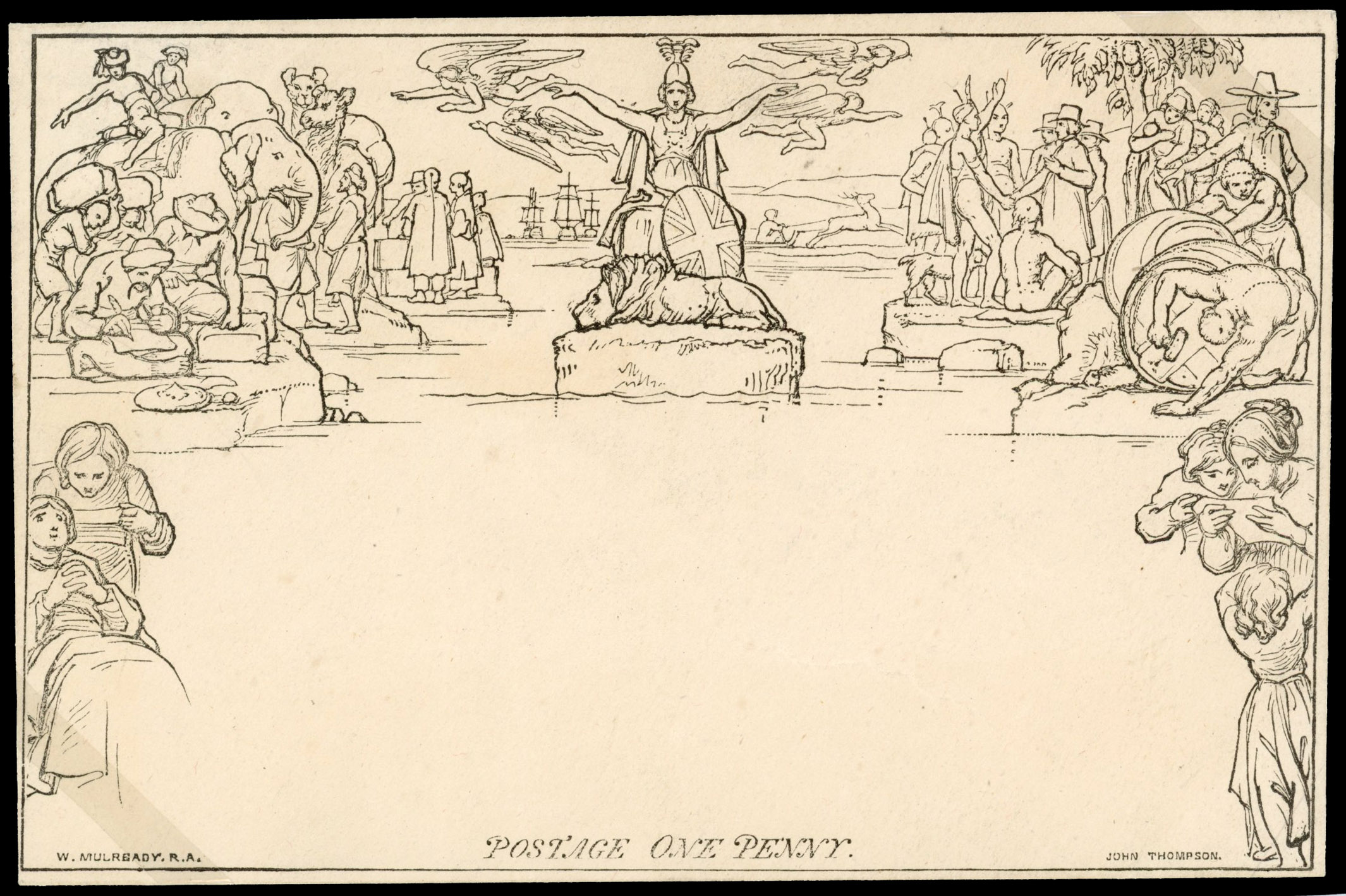 GB 1840 1d Mulready envelope unused