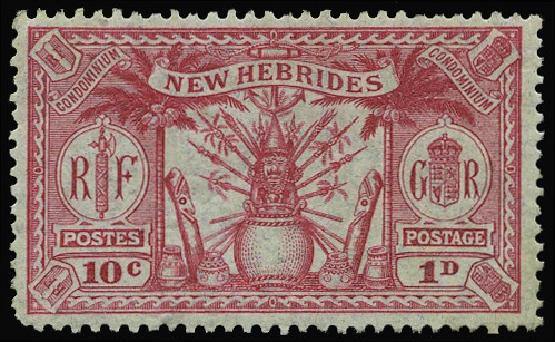 1925 1d (10c) COLOUR TRIAL in carmine on...