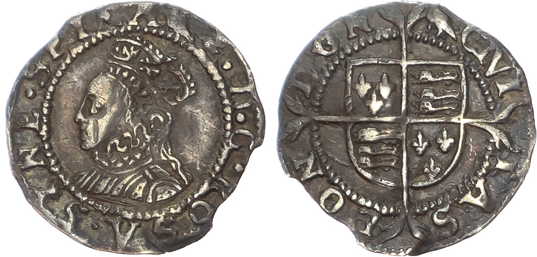 Elizabeth I (1558-1603). AR Penny, Second issue.