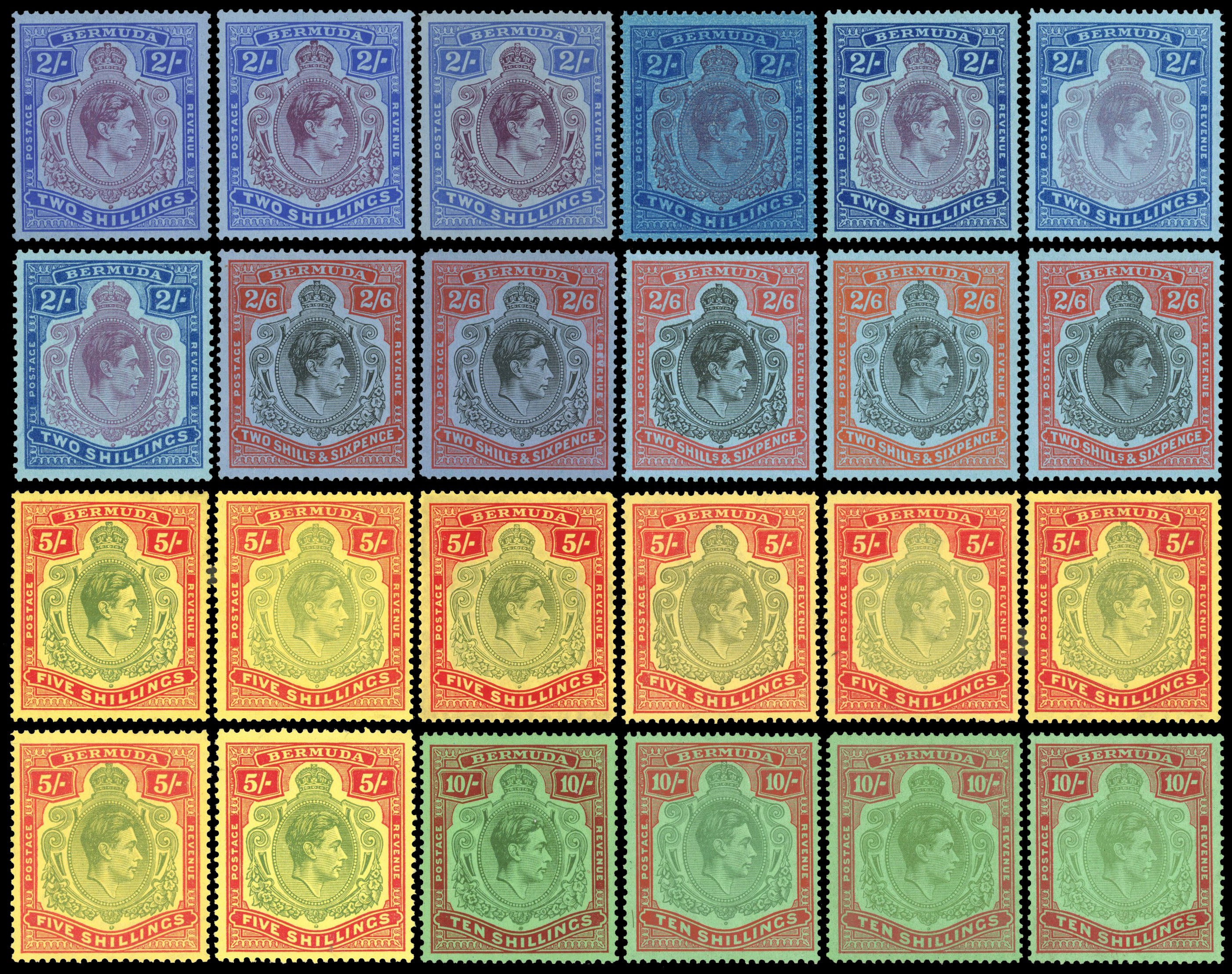Bermuda SG 116-121d mint