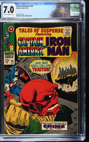 Tales of Suspense #90 CGC 7.0 Stan Lee story, Gil Kane cover (Marvel Comics, 1967) Off-white to white pages