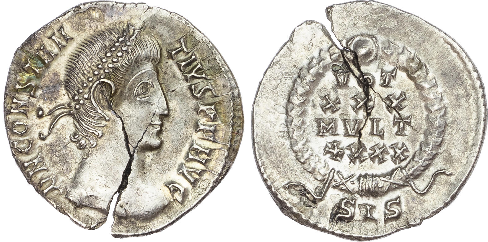 Constantius II (AD 337-361) AR Siliqua, Siscia, AD 351-355, 3.02g.