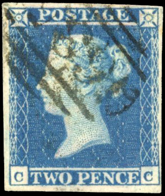GB SG 15aa 1844-51 2d violet-blue used 