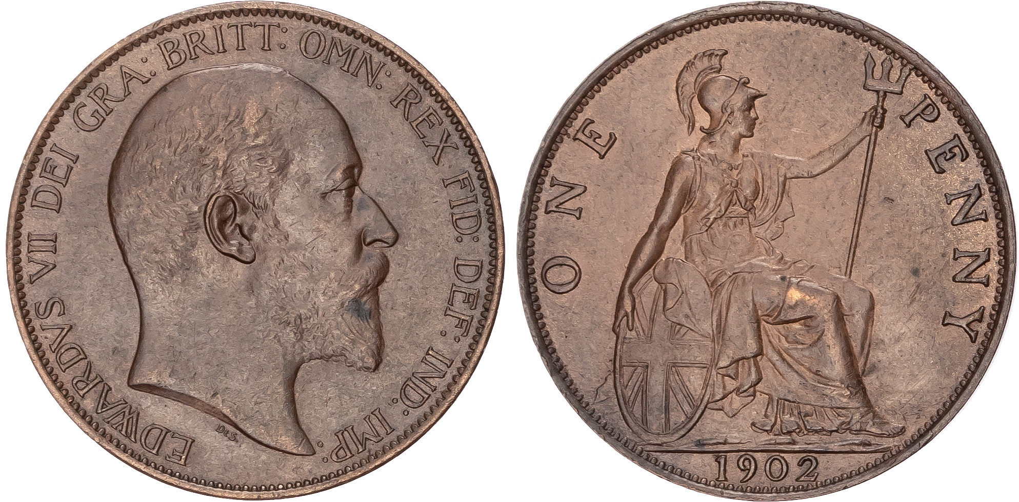 Edward VII (1901-1910), Penny, 1902, Low Tide