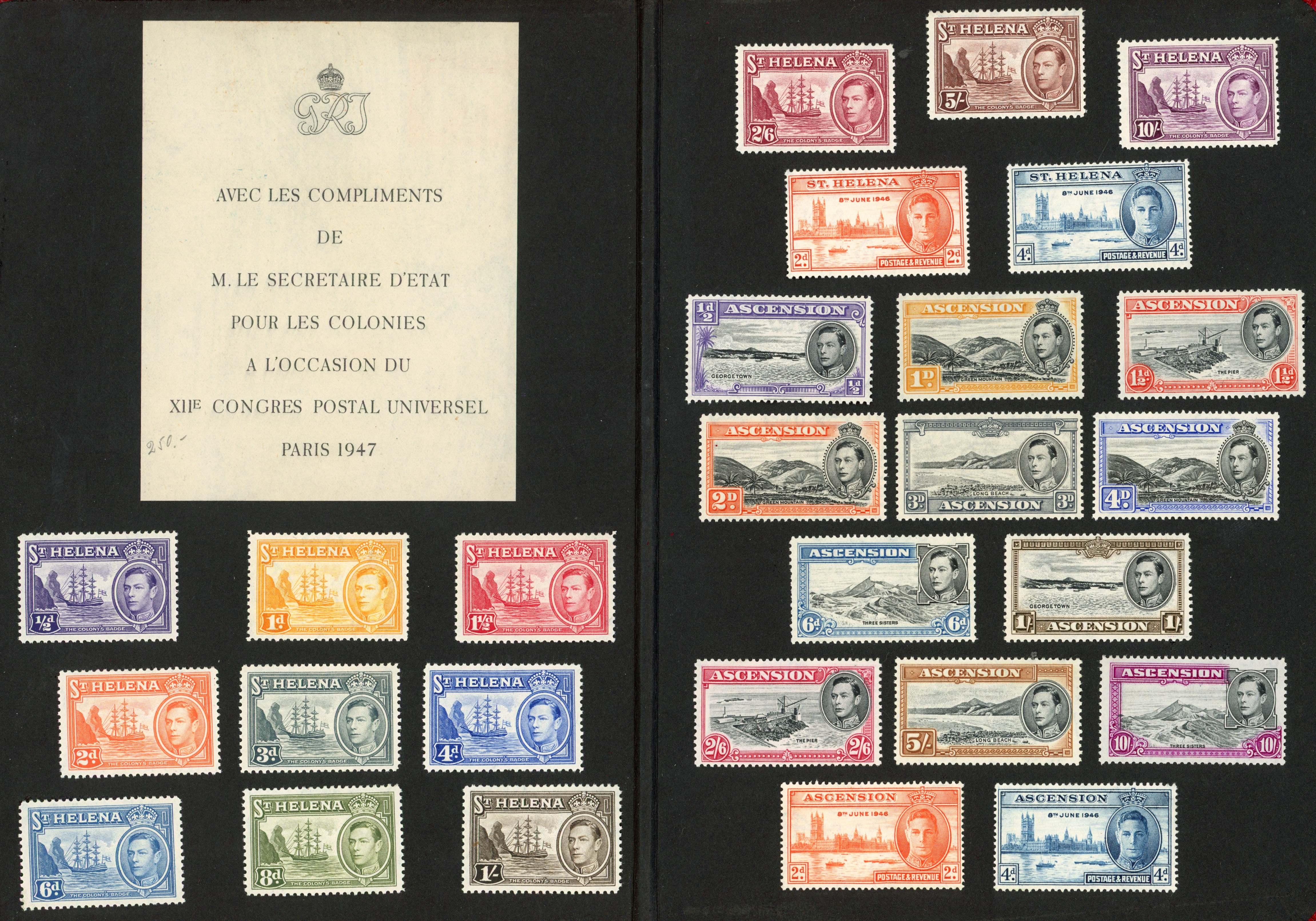 Atlantic Islands 1947 UPU book