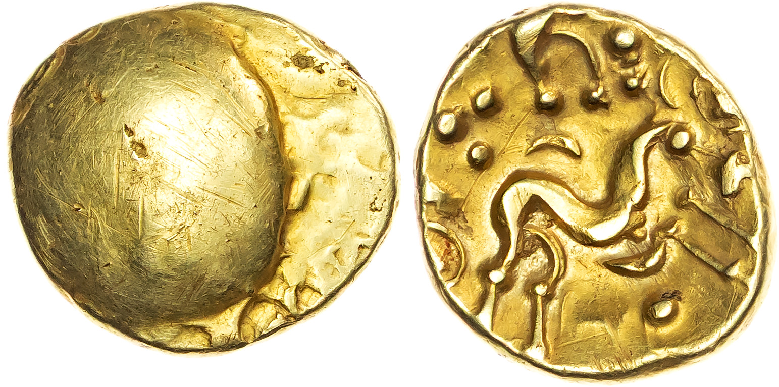 Imported Coinage, Ambiani (c. 58-55 BC) AV Stater, ‘Gallo-Belgic E’, Gallic Wars issue, 6.28g.