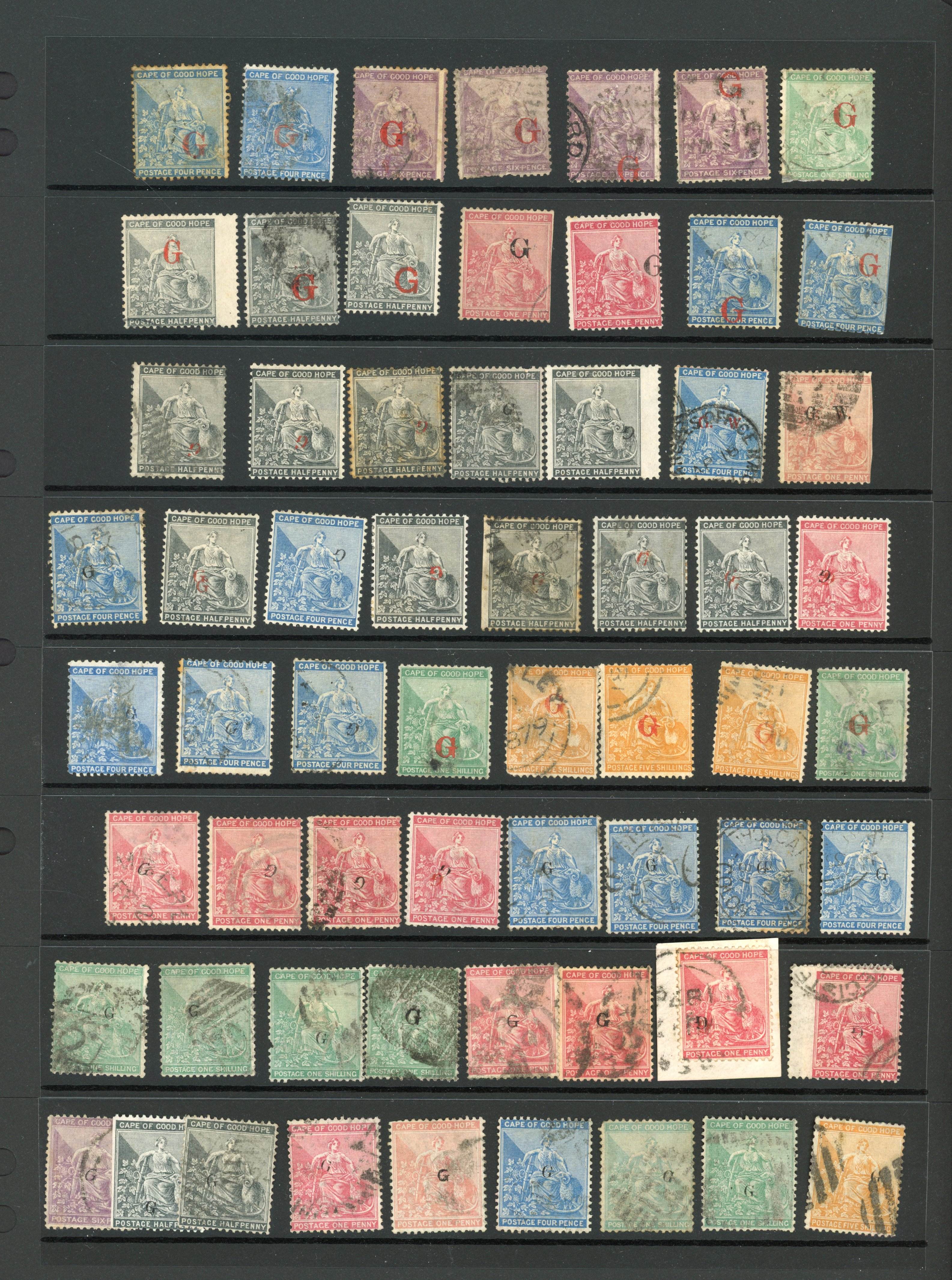 Griqualand West collection on leaves and stocksheet