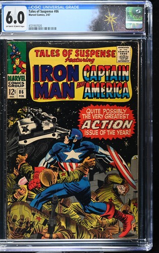 Tales of Suspense #86 CGC 6.0 Stan Lee Story Jack Kirby Cover (Marvel Comics, 1967) Off-White to White Pages