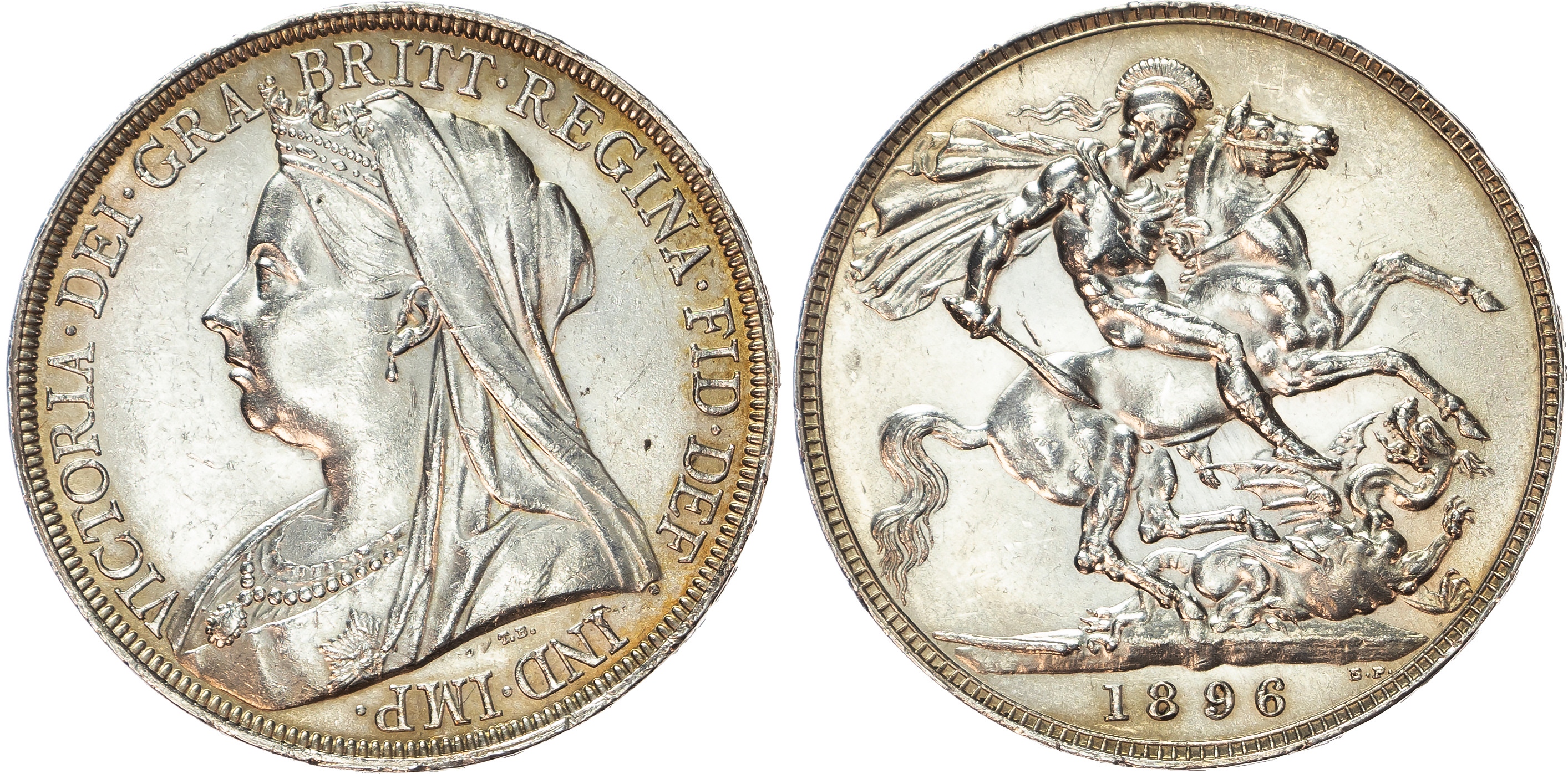 Victoria (1837-1901), Crown, 1896, LX.