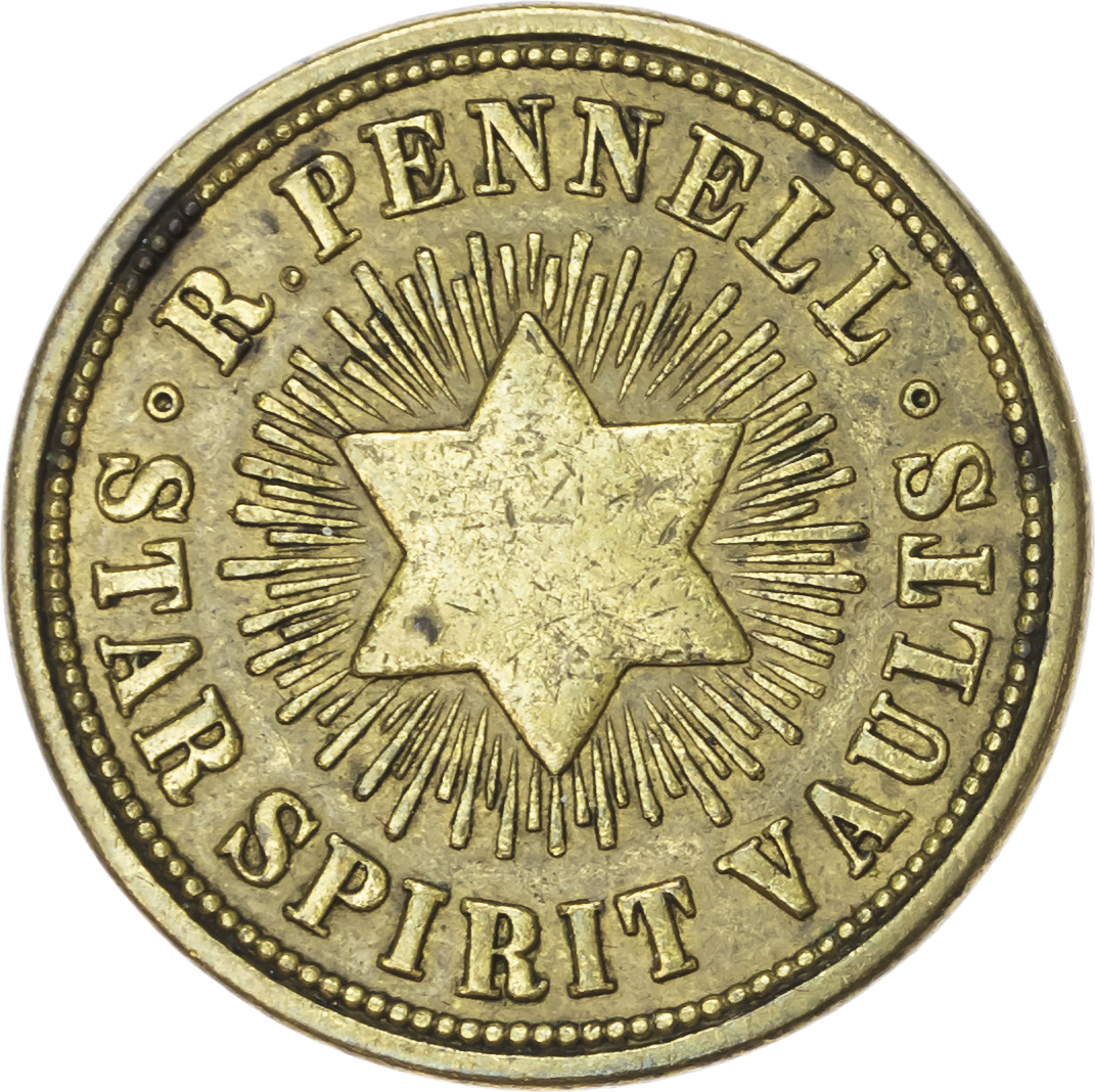 Lot of 5 coins - West Mids. Birmingham , Dale End. Old Engine 3d. 25mm. J Janion, gVF; Star Inn wm 3d. 28mm...