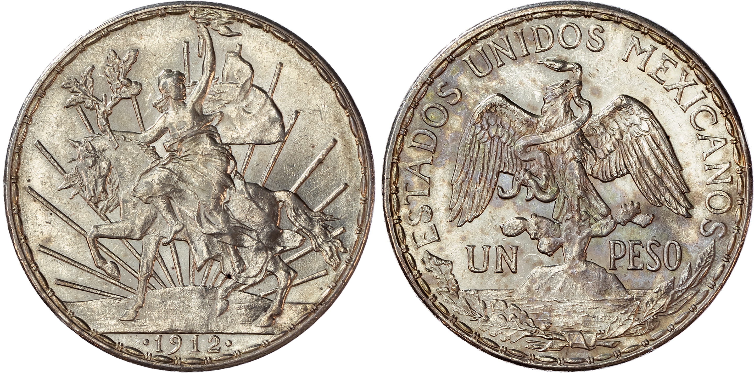 Mexico, silver Peso ‘Caballito’ type, 1912
