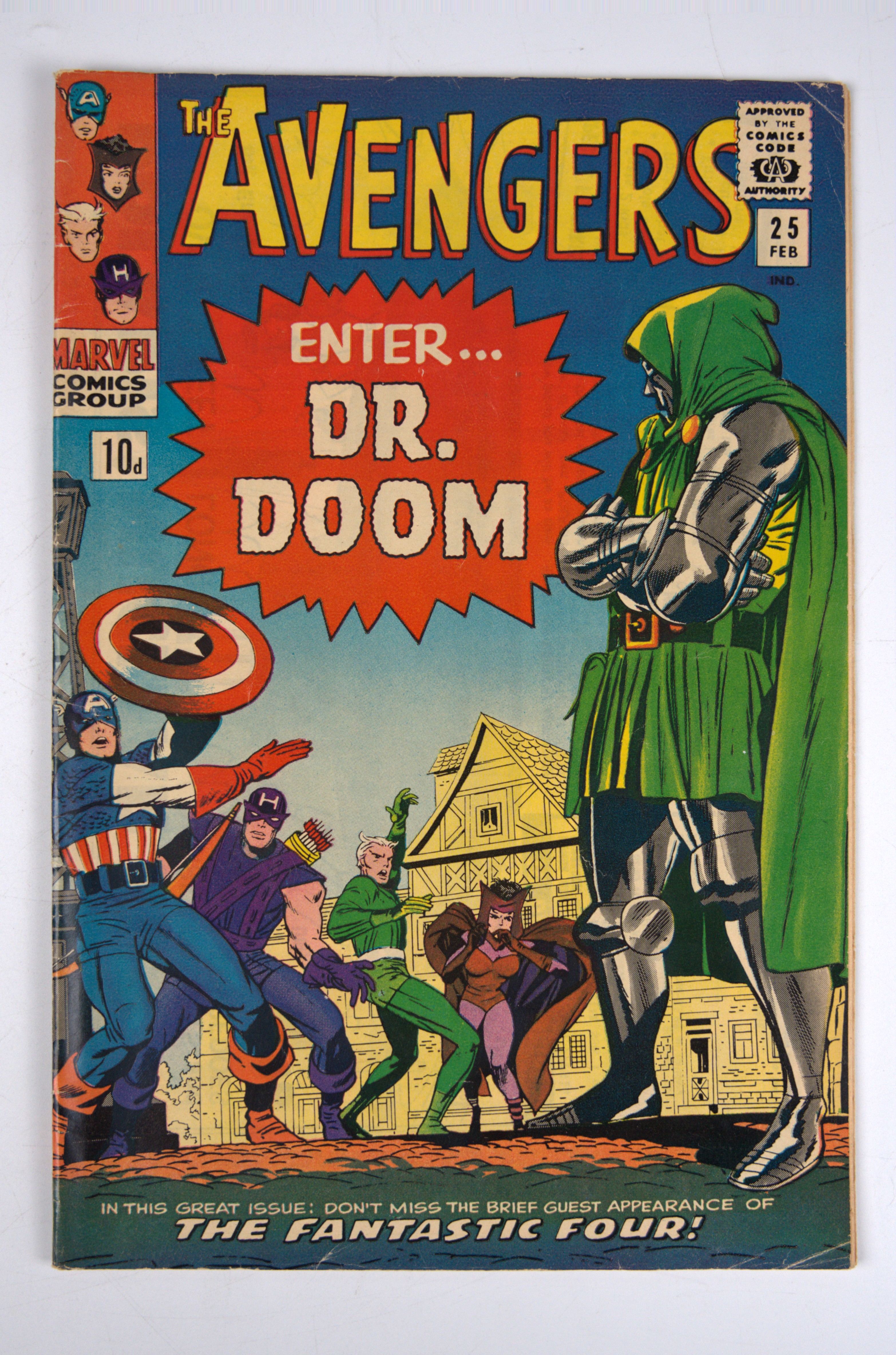 Avengers #25 'Enter...Dr. Doom' Doom Cover by Jack Kirby and Dick Ayers UK Edition (Marvel Comics, 1965)