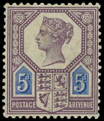 1887 5d dull purple and blue, Die I, large...