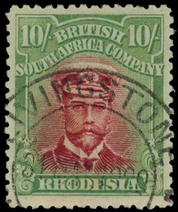 1917-20 10/- Head Die IIIA, perf 14. Fine...