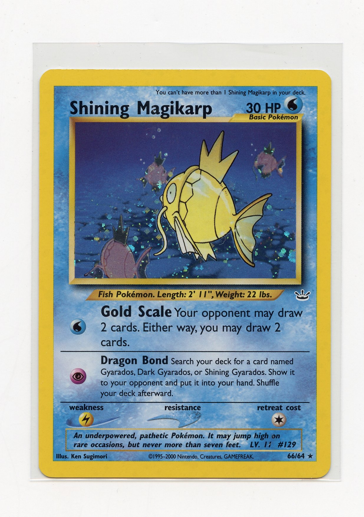 Shining Magikarp #66 Holo Neo Revelations - LP+