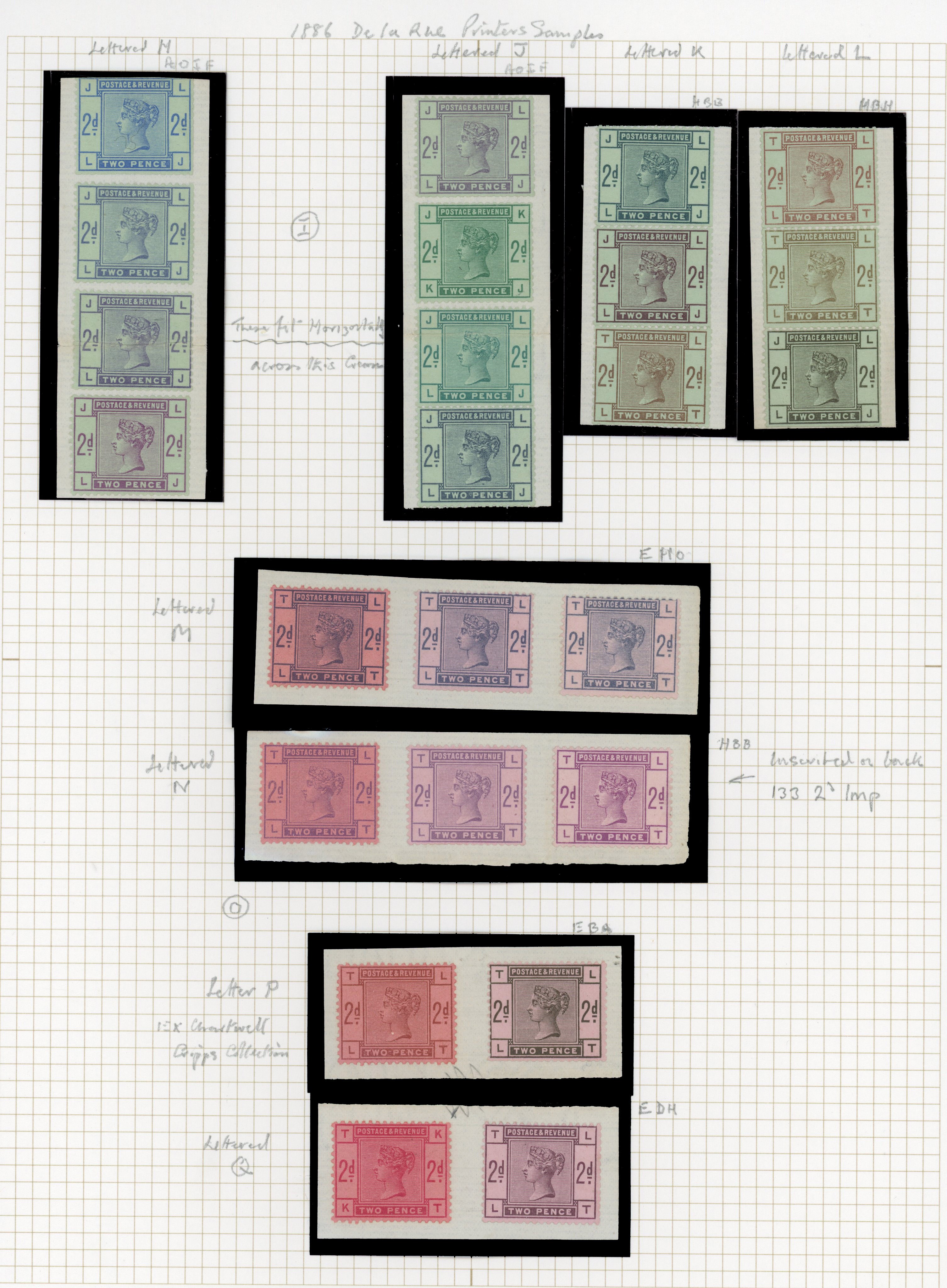 1884 2d Colour trials (Perf 14). A wonderful group of fifty two perforated colour trials 