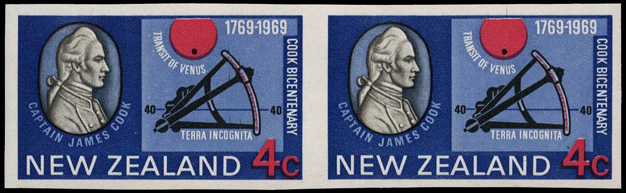 1969 Captain Cook 4ct imperforate...