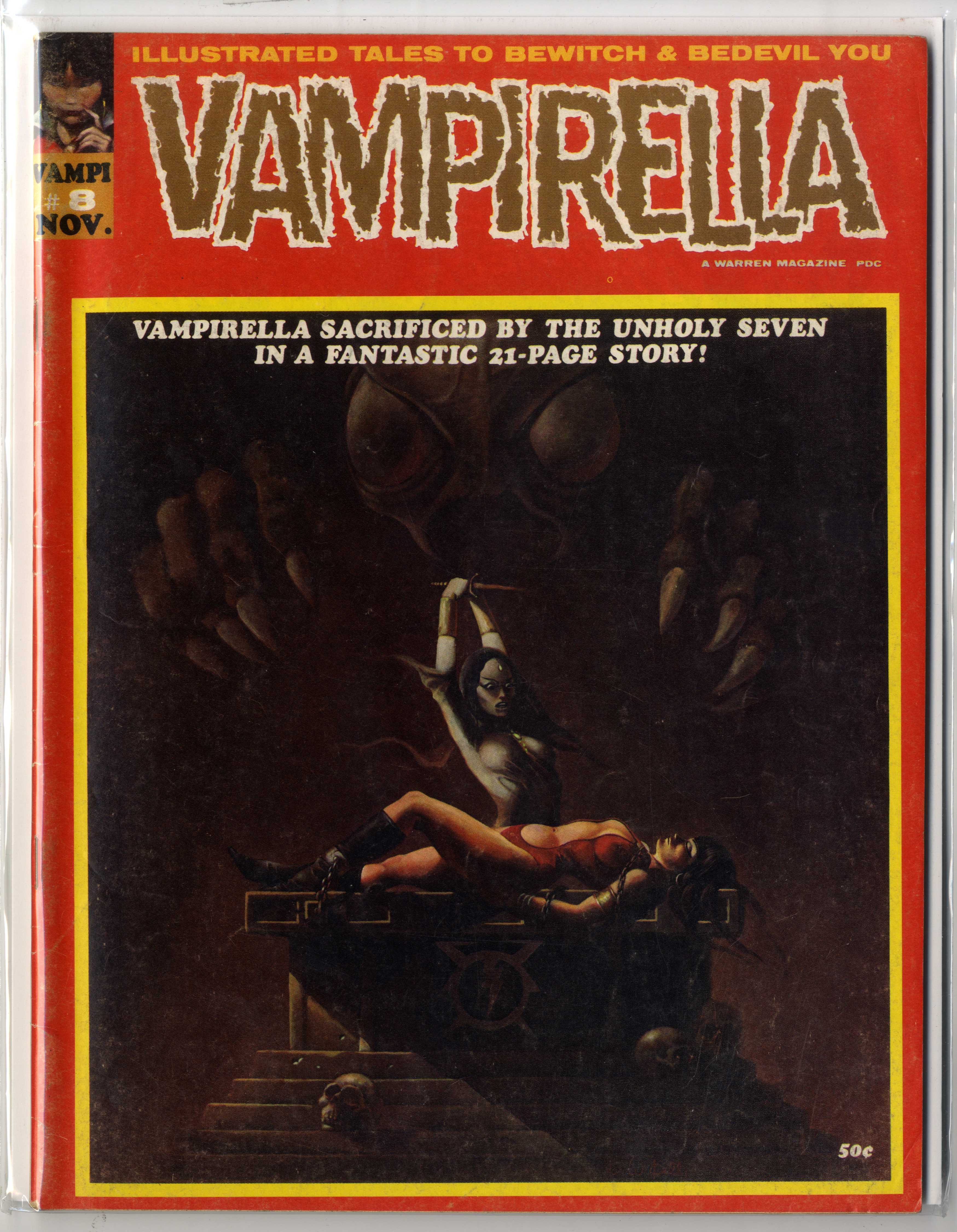 Vampirella #8 (Warren, 1970) First appearance of Adam Van Helsing