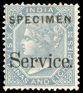 India Official SG O30b 6a8p SPECIMEN mint
