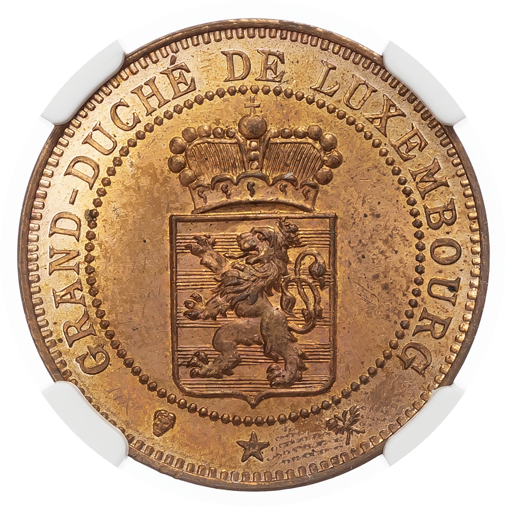 Luxembourg. Adolphus CU ESSAI 5 Centimes. 1889.