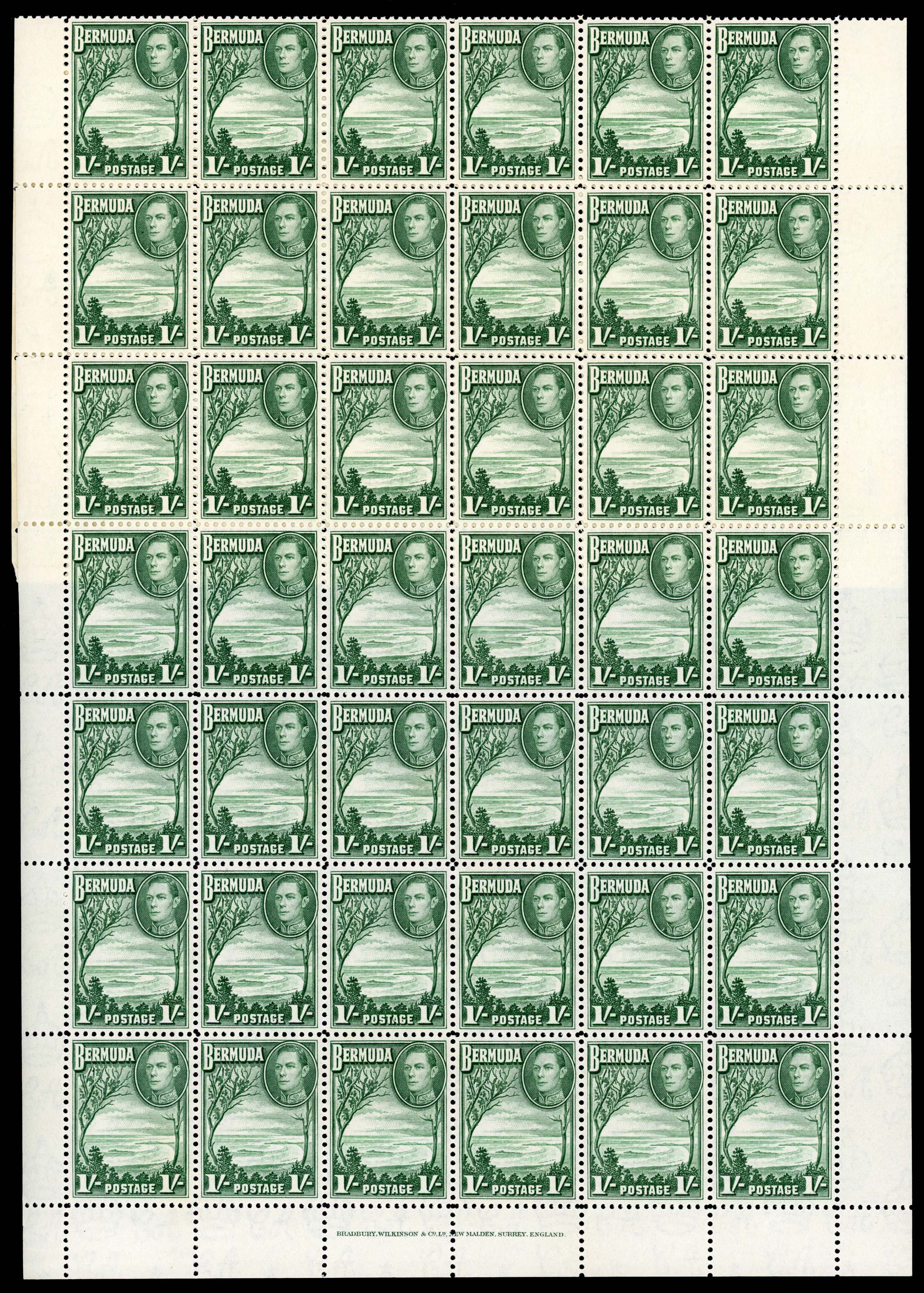 Bermuda SG 110/115 sheets mint