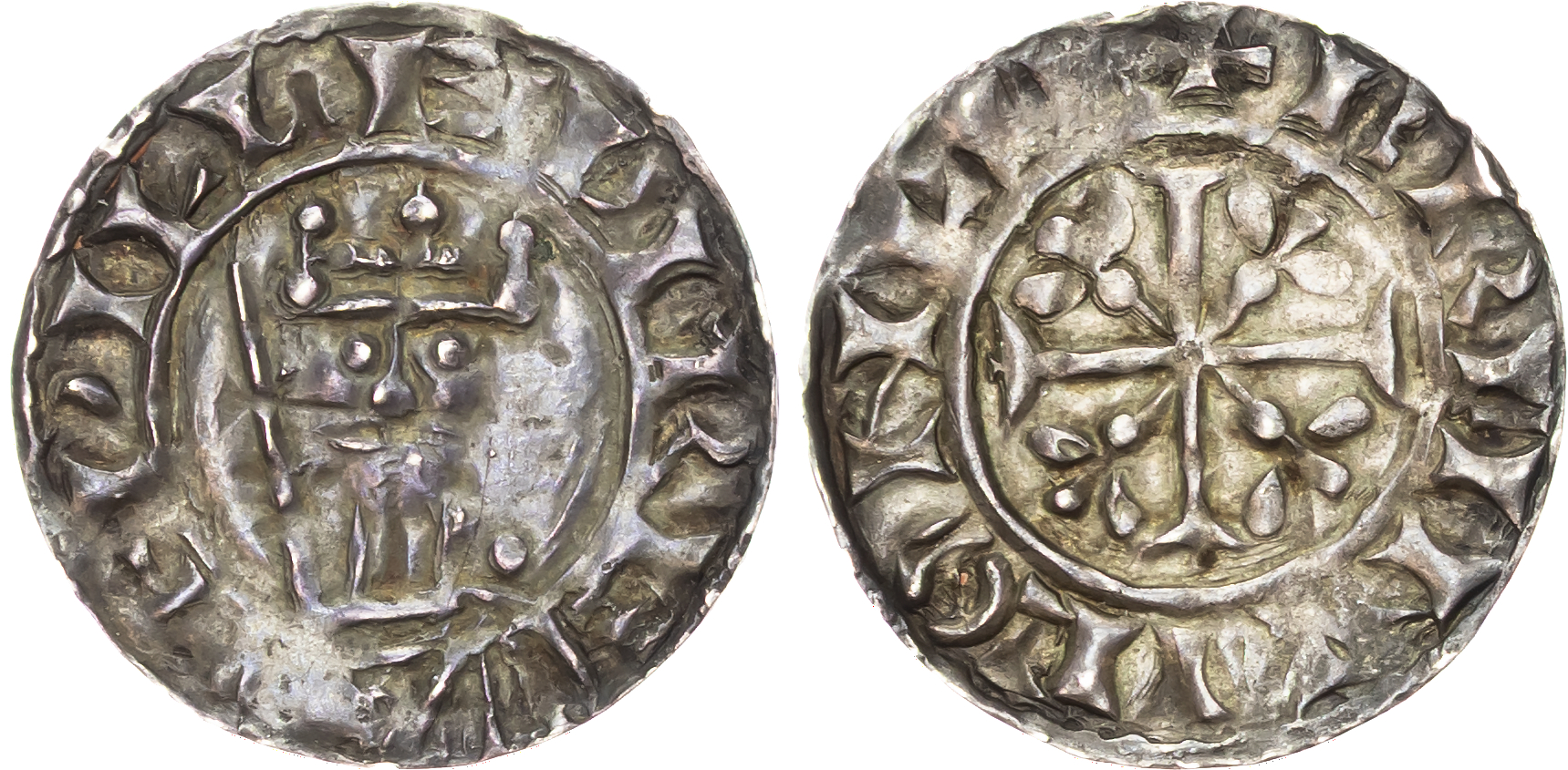 William II (1087‑1100) Penny, cross pattée and fleury type (1095‑98), London mint, moneyer Brunic.