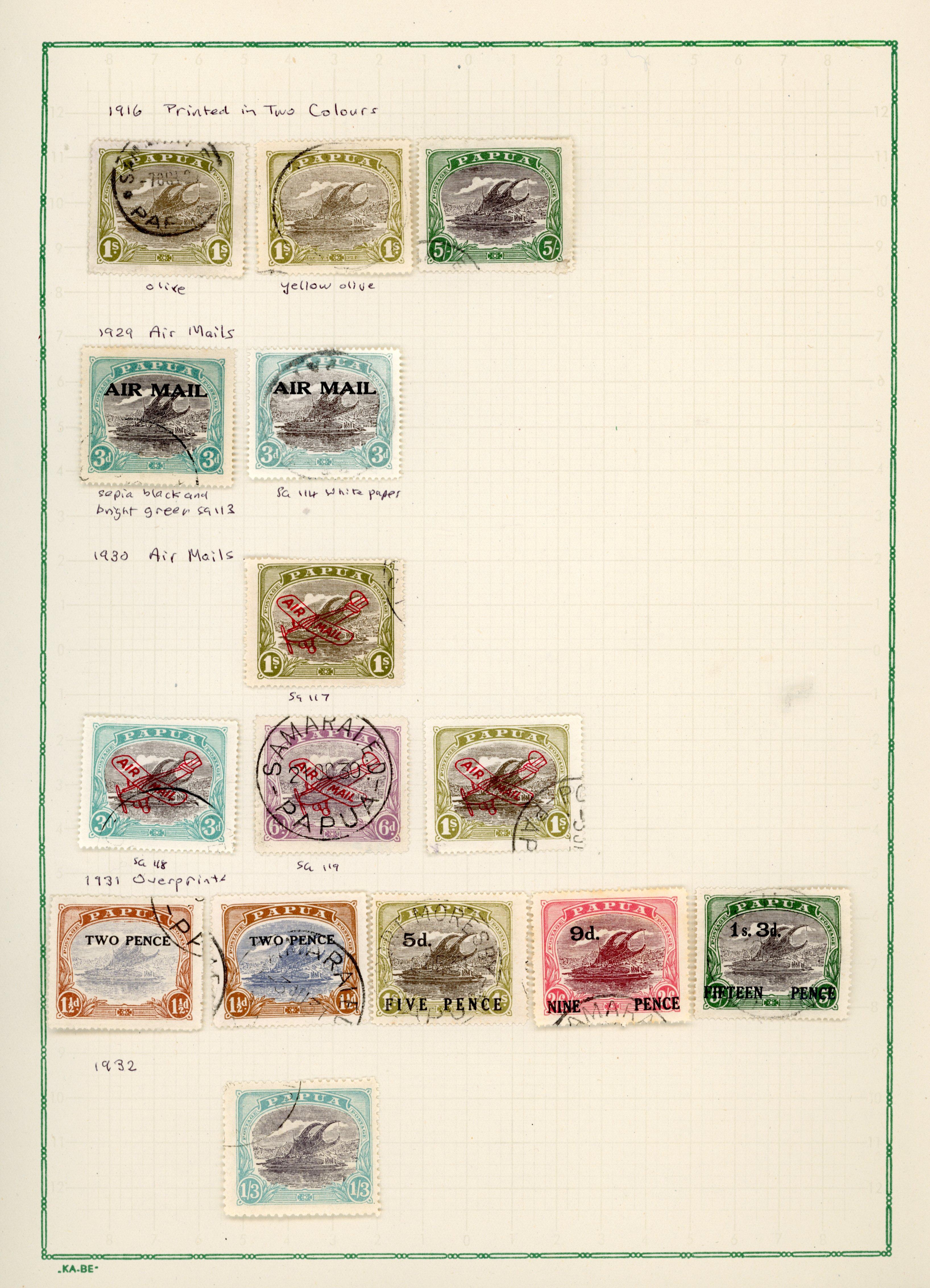1901-32 mainly used selection arranged on album leaves
