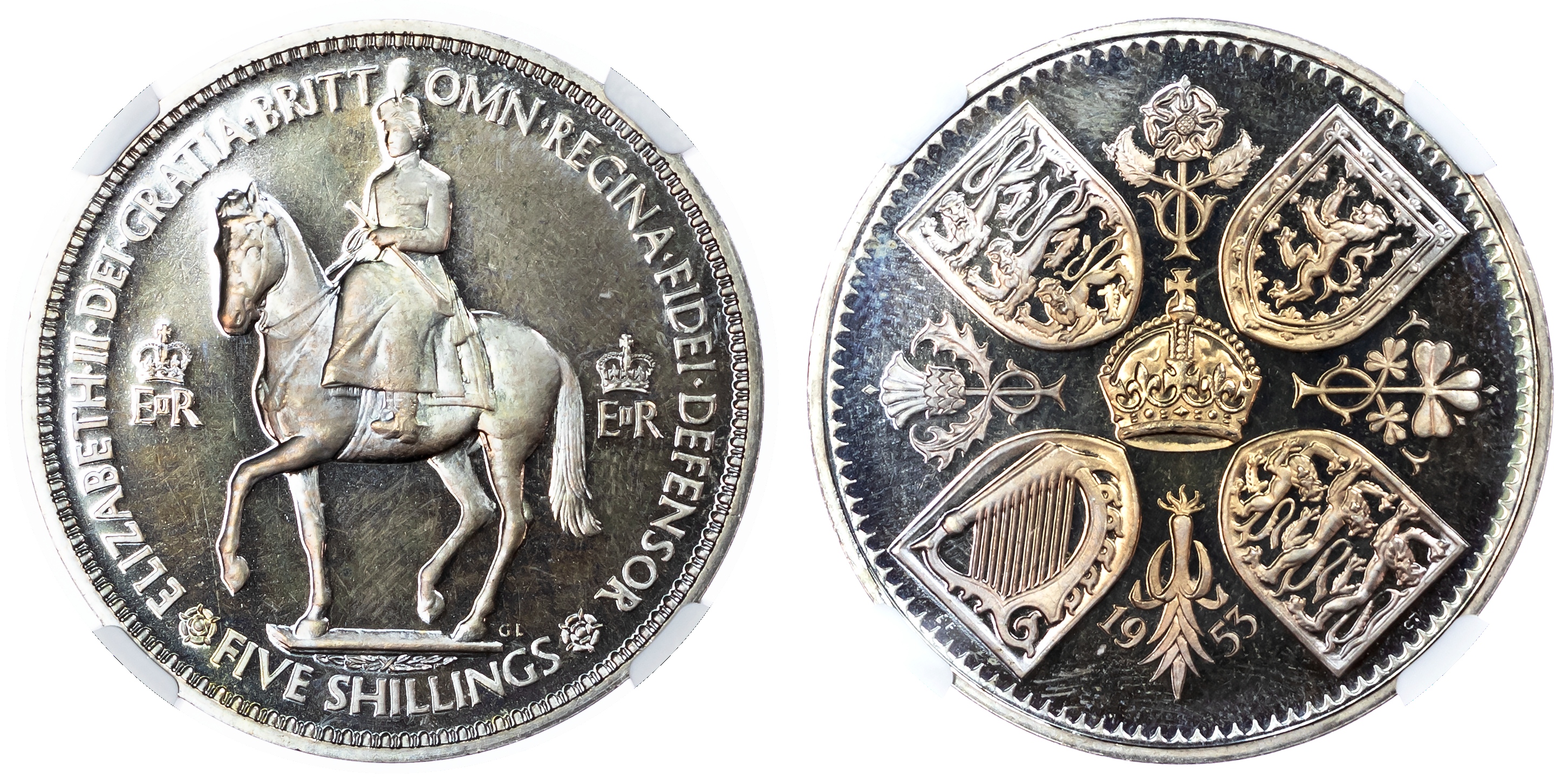 Elizabeth II (1952-2022), Coronation Proof Crown, 1953. NGC PF 66 Cameo