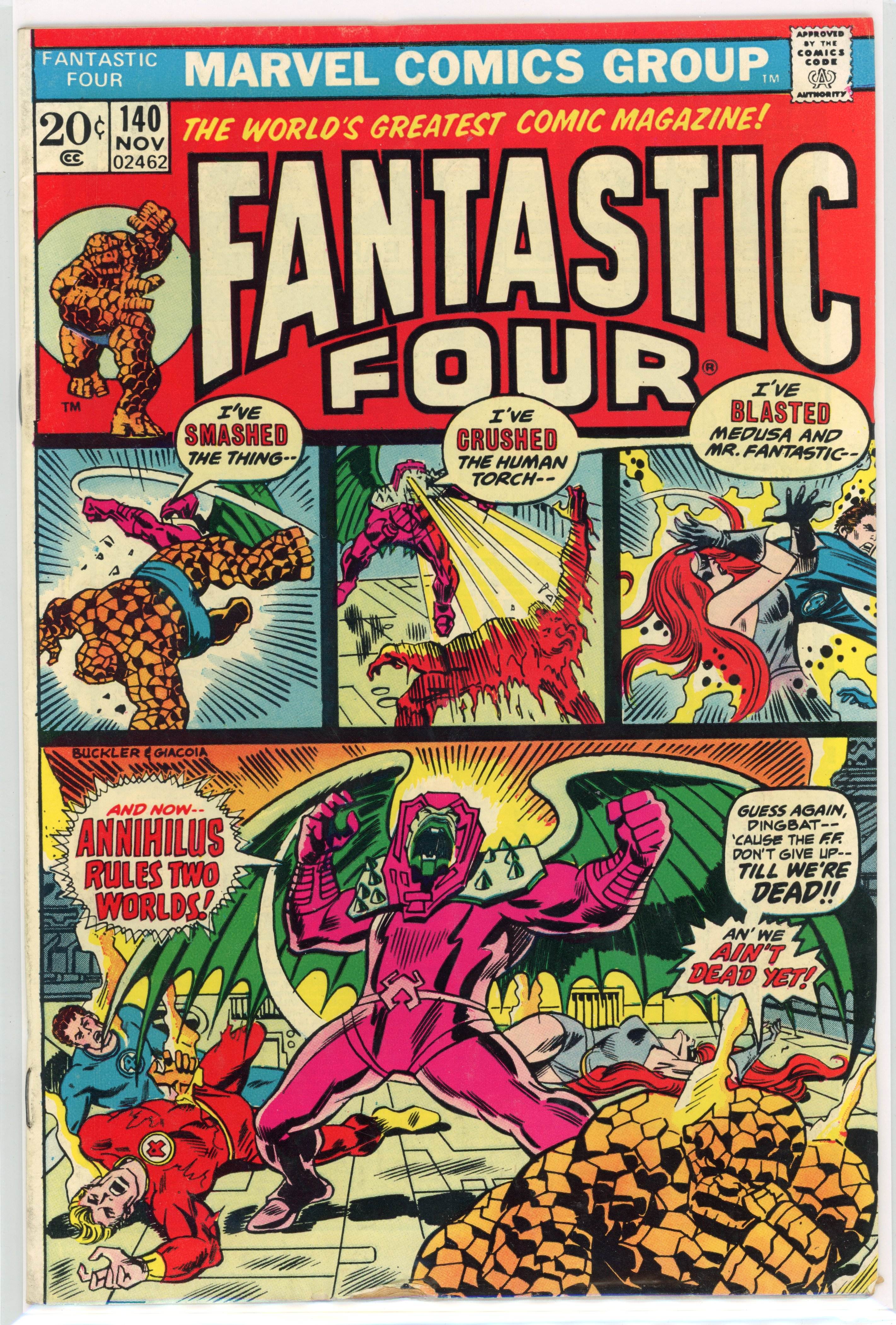Fantastic Four #140 (Marvel Comics, 1973) Origin of Annihilus