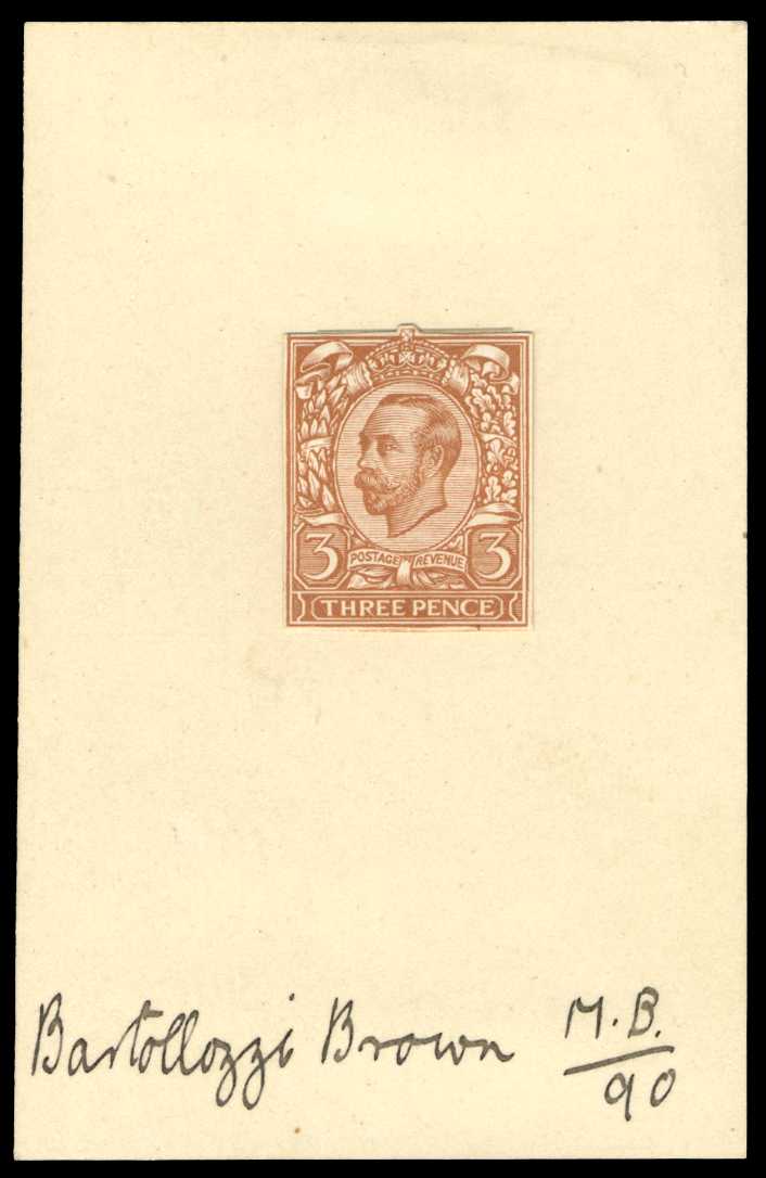 1911 3d Engraver's Sketch Die for Unissued...