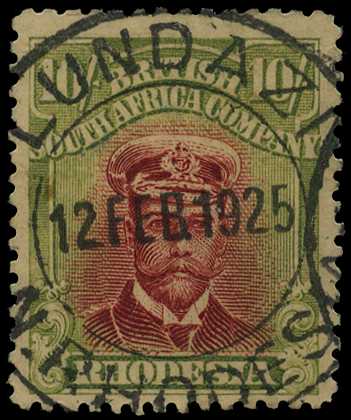 1925 Lundazi cds (12 Feb.) on 10/-...
