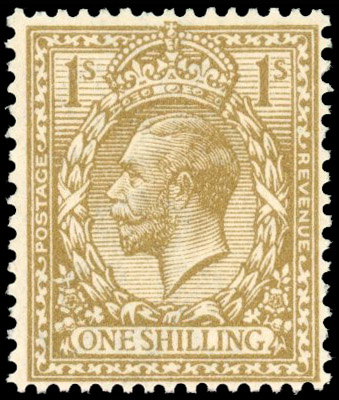 GB 1912-24 1s yellow-brown, unmounted mint, Spec. N32(11)