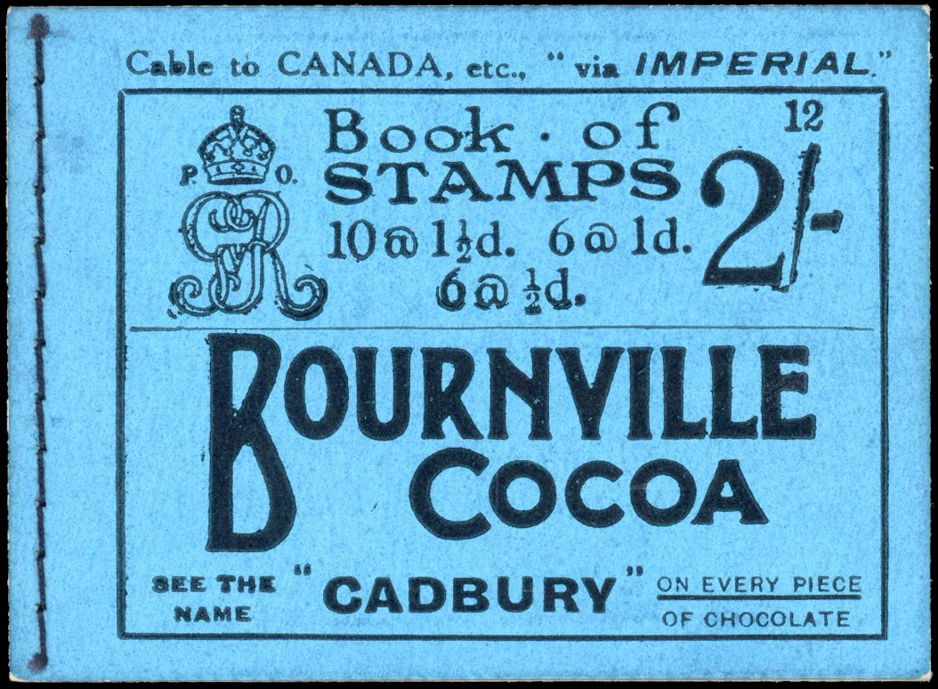 GB 1924 2s Booklet (Edition No.12), advertisement pane NB15a(67), SG BB12